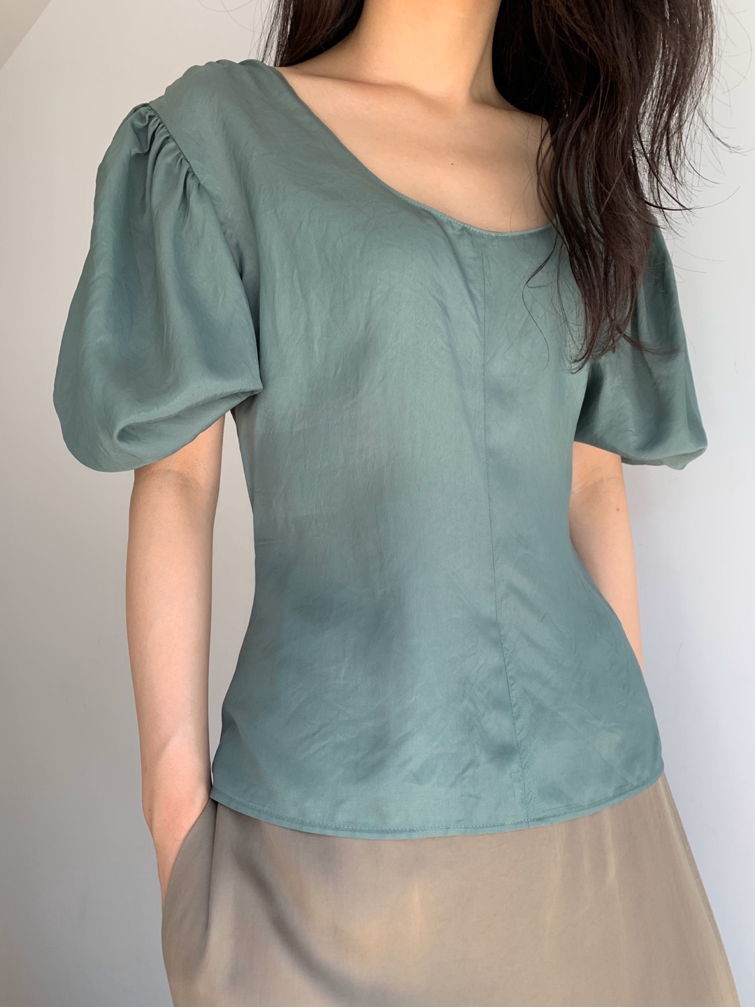 anna blouse-green