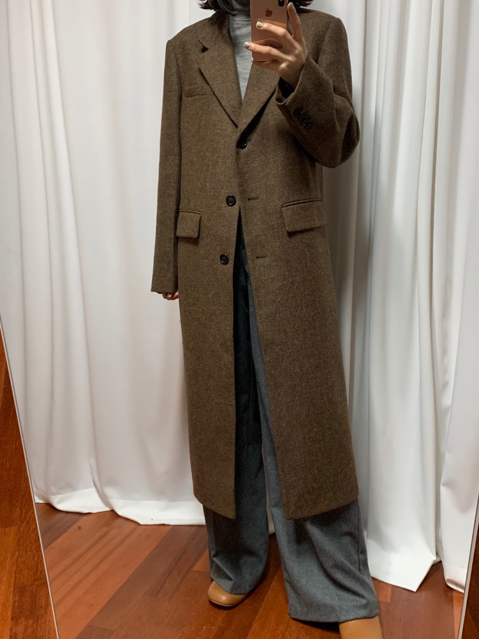 moon tweed coat-brown(소진시)