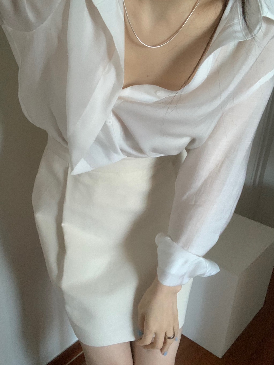 luxe 2way blouse-ivory(22일pm7시마감)