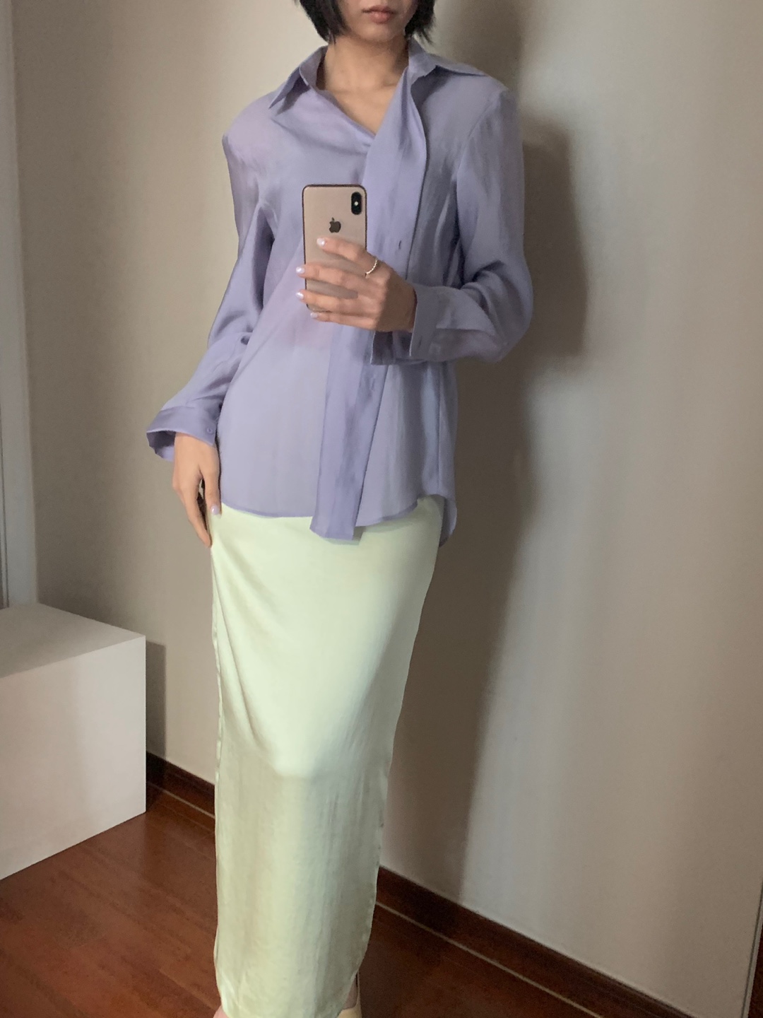 luxe 2way blouse-light purple(25일pm10시까지)