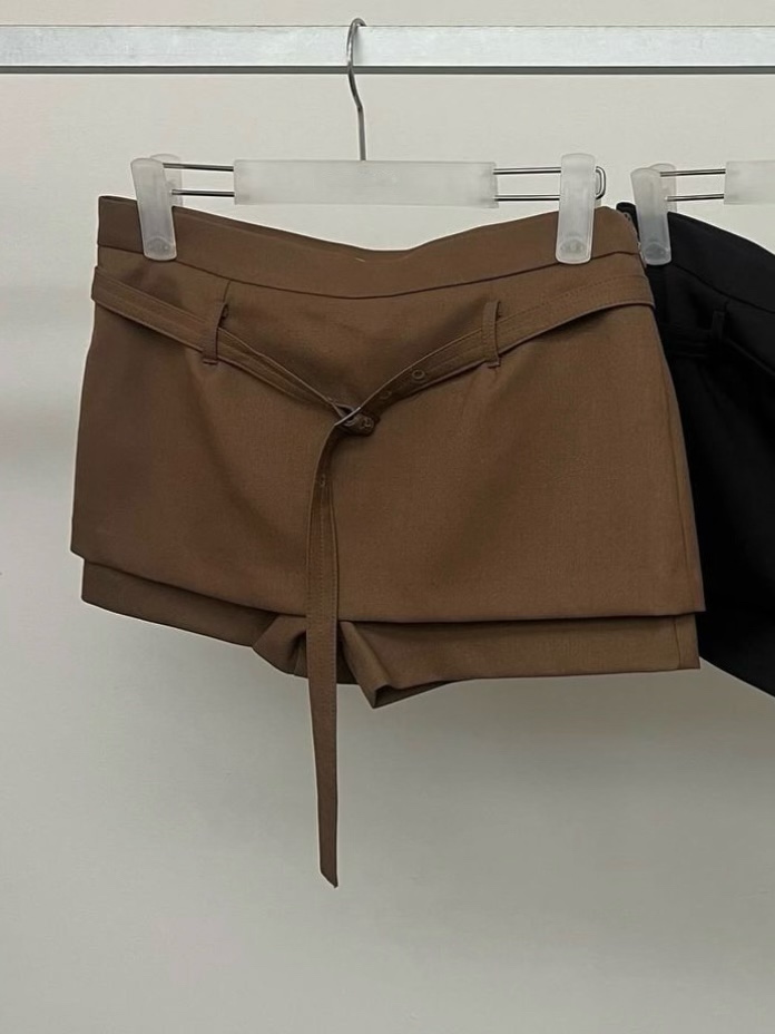 belt skirt shorts-brown(13일pm7마감)