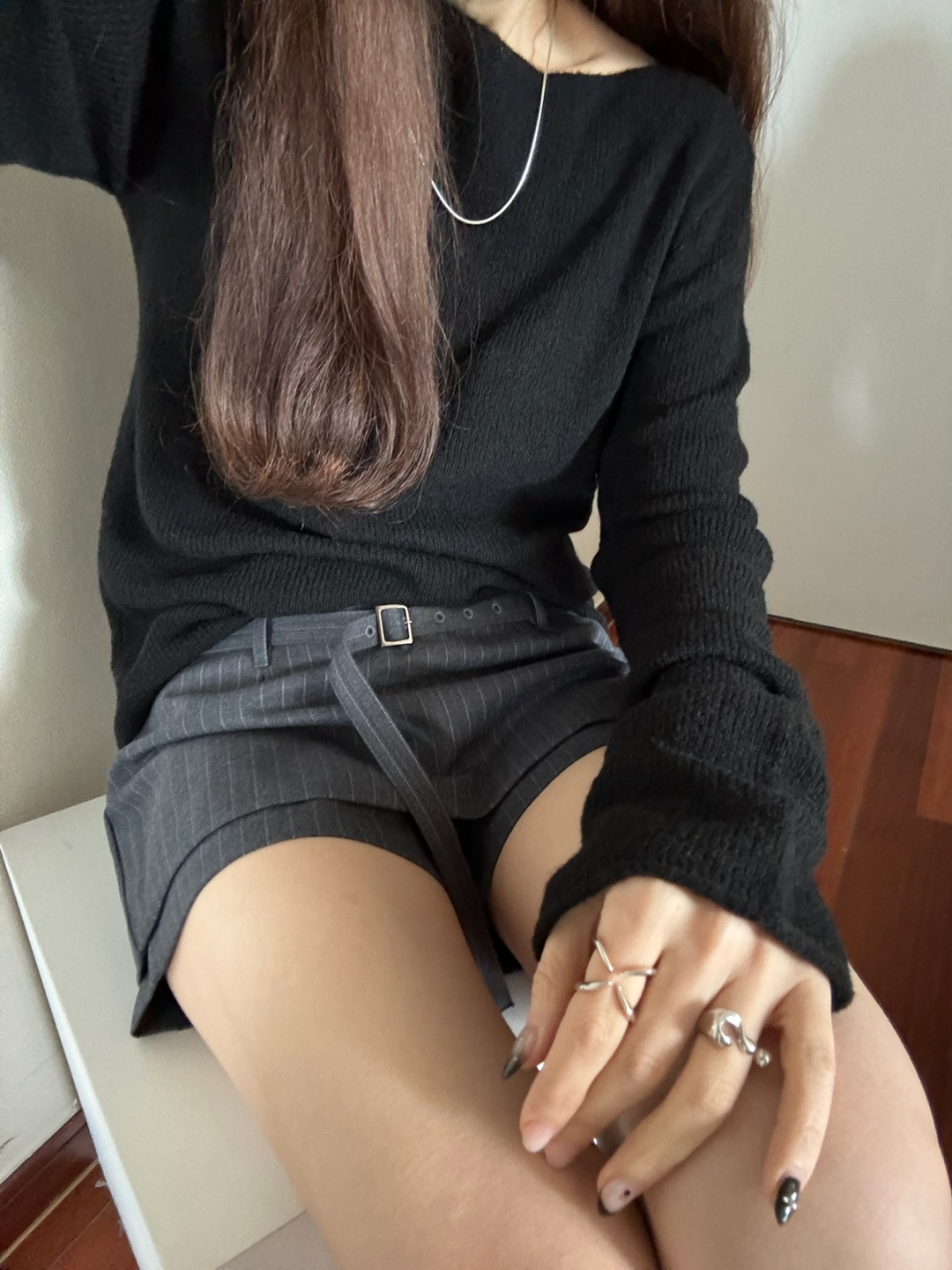 belt skirt shorts-gray(13일pm7마감)