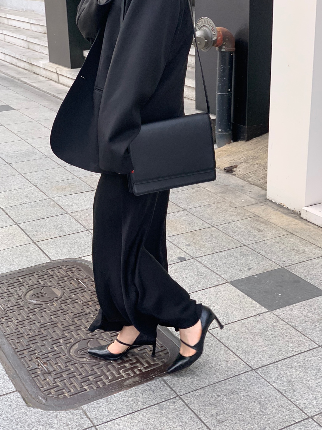long silky skirt -black(바로배송)